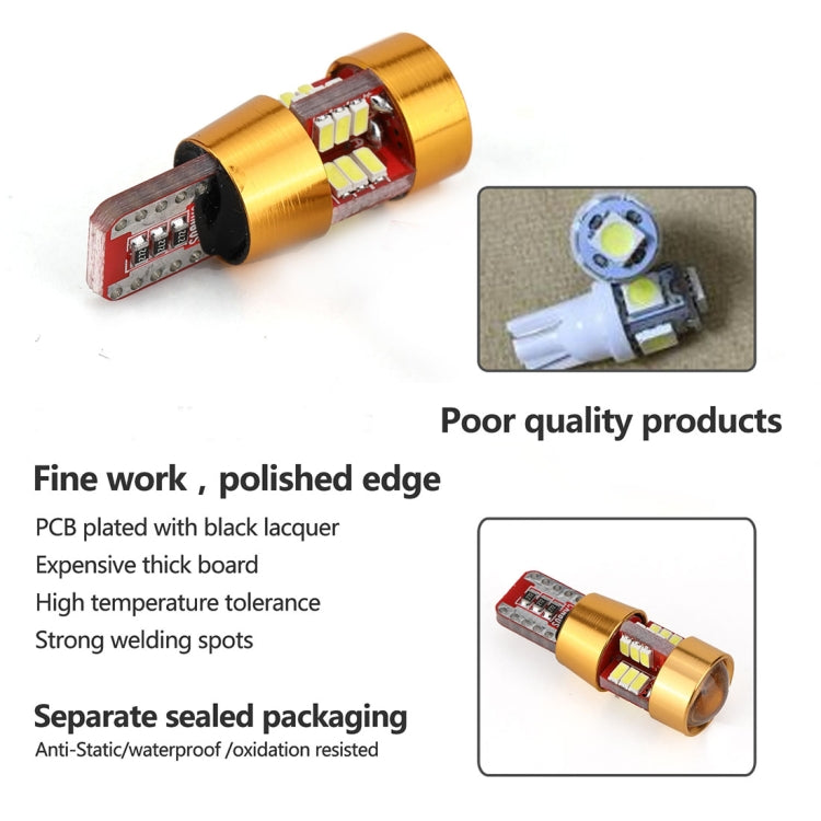 2 PCS LED Light Bulb 6000K White Super Bright 168 2825 W5W T10 Decoder Replacement, For Car Dome Map Side Marker Door Courtesy License Plate Lights