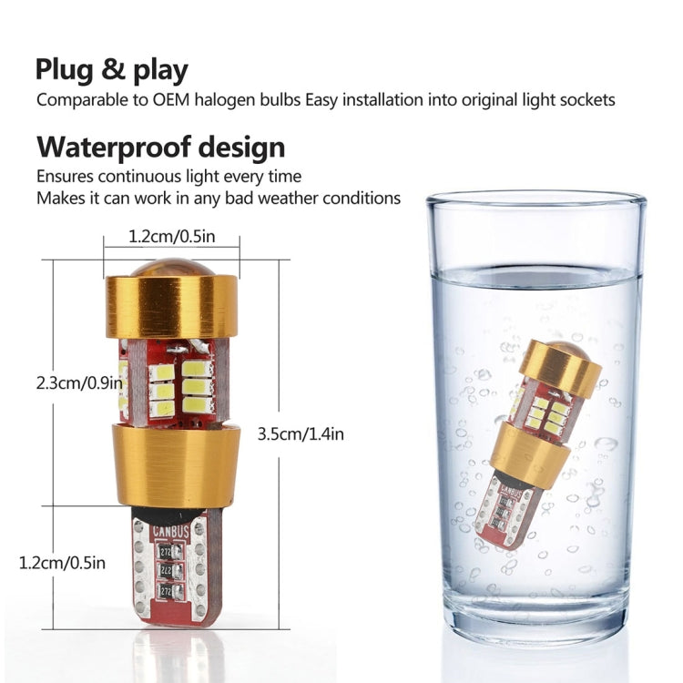 2 PCS LED Light Bulb 6000K White Super Bright 168 2825 W5W T10 Decoder Replacement, For Car Dome Map Side Marker Door Courtesy License Plate Lights