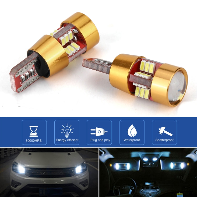 2 PCS LED Light Bulb 6000K White Super Bright 168 2825 W5W T10 Decoder Replacement, For Car Dome Map Side Marker Door Courtesy License Plate Lights