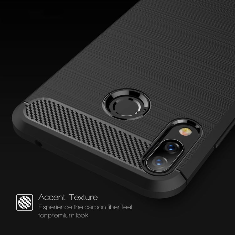 Brushed Texture Carbon Fiber Shockproof TPU Case for Lenovo Z5