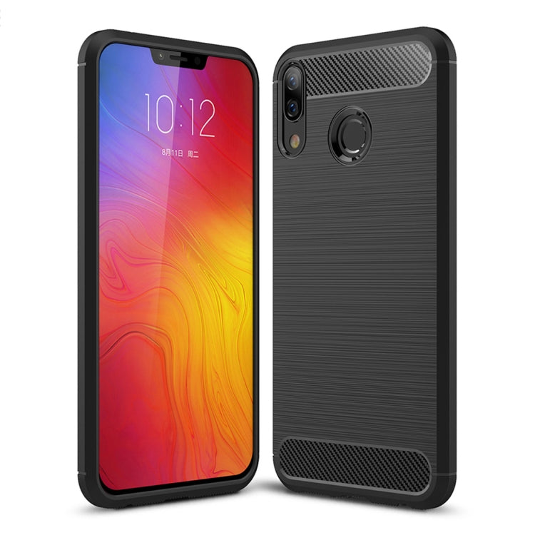 Brushed Texture Carbon Fiber Shockproof TPU Case for Lenovo Z5