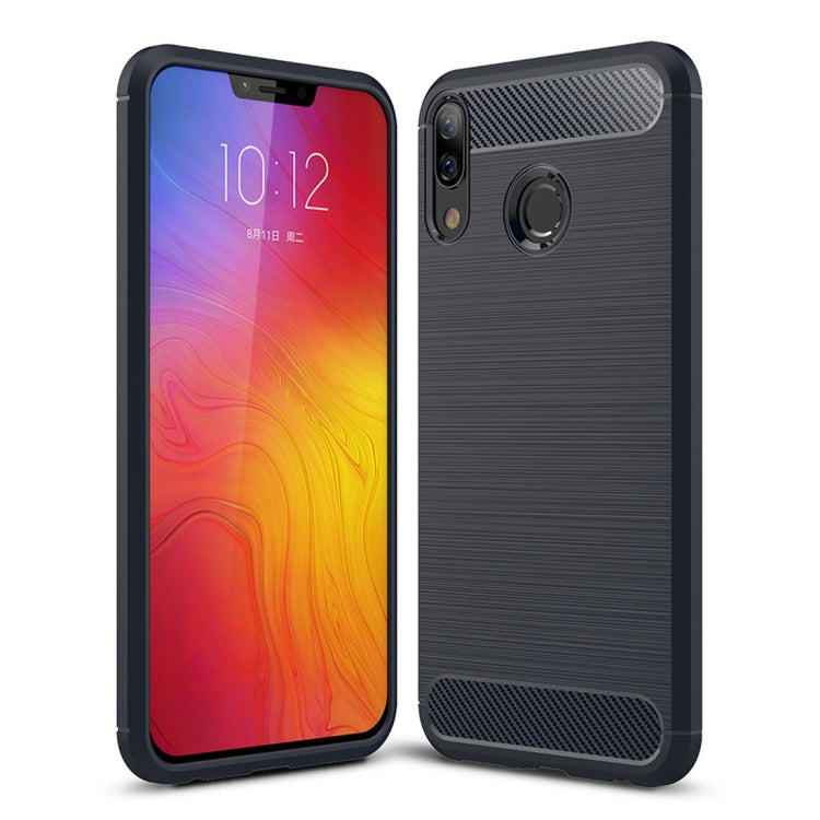 Brushed Texture Carbon Fiber Shockproof TPU Case for Lenovo Z5
