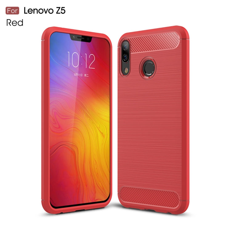 Brushed Texture Carbon Fiber Shockproof TPU Case for Lenovo Z5