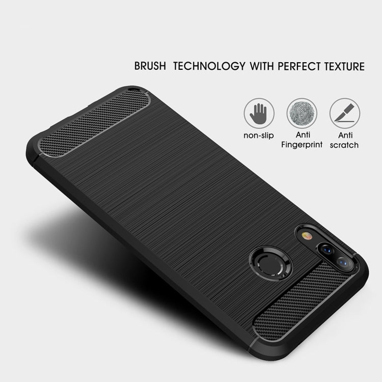 Brushed Texture Carbon Fiber Shockproof TPU Case for Lenovo Z5