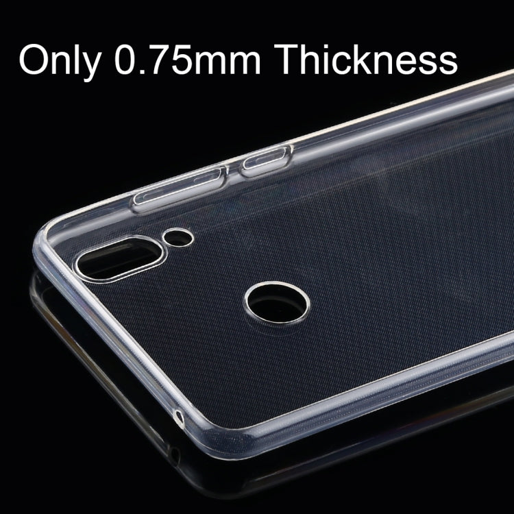 50 PCS 0.75mm Ultrathin Transparent TPU Soft Protective Case for Lenovo K5 Pro