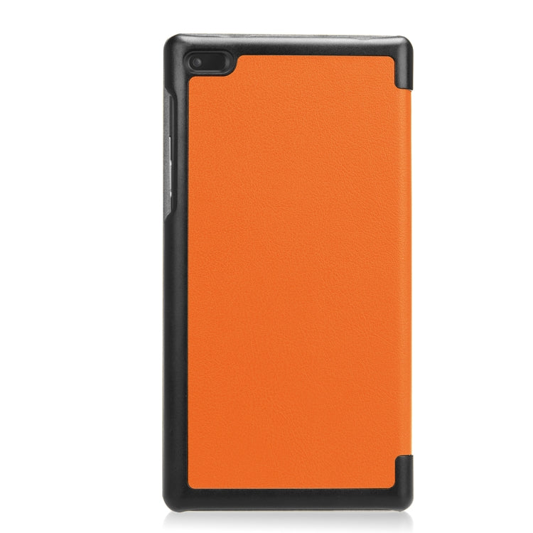 For Lenovo Tab 7 / Tab 4 (TB-7504F / TB-7504N / TB-7504X) Tri-Fold Custer Texture Horizontal Flip PU Leather Protective Case with Holder