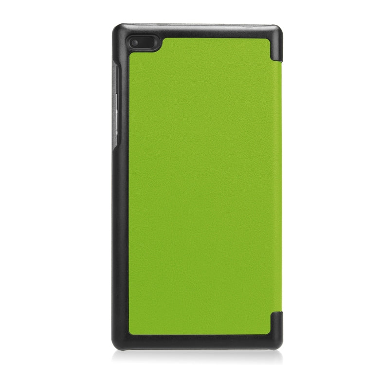 For Lenovo Tab 7 / Tab 4 (TB-7504F / TB-7504N / TB-7504X) Tri-Fold Custer Texture Horizontal Flip PU Leather Protective Case with Holder