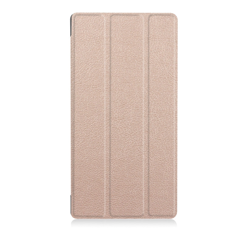 For Lenovo Tab 7 / Tab 4 (TB-7504F / TB-7504N / TB-7504X) Tri-Fold Custer Texture Horizontal Flip PU Leather Protective Case with Holder