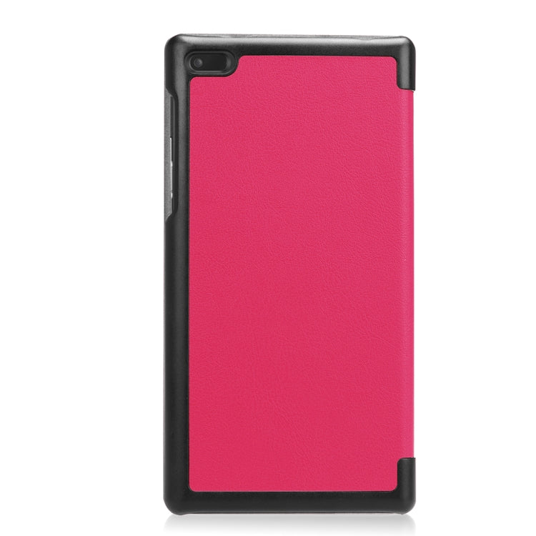 For Lenovo Tab 7 / Tab 4 (TB-7504F / TB-7504N / TB-7504X) Tri-Fold Custer Texture Horizontal Flip PU Leather Protective Case with Holder