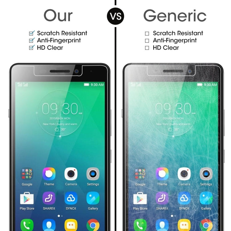 2 PCS 9H 2.5D Tempered Glass Film for Lenovo Viber P1m