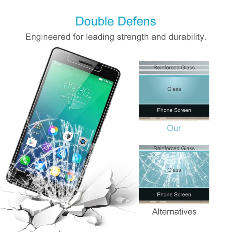 2 PCS 9H 2.5D Tempered Glass Film for Lenovo Viber P1m