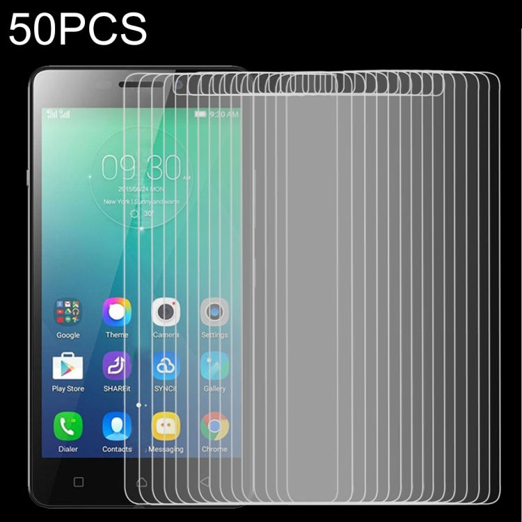 50 PCS 9H 2.5D Tempered Glass Film for Lenovo Viber P1m