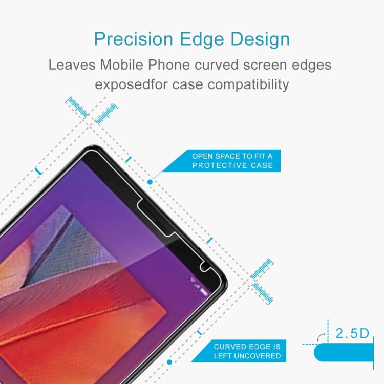 50 PCS 9H 2.5D Tempered Glass Film for Lenovo ZUK Edge