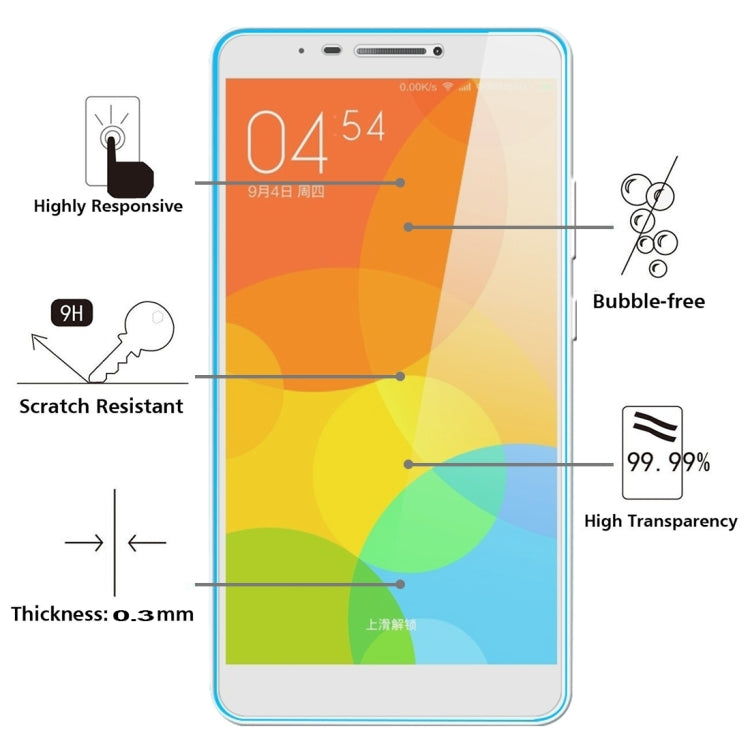 100 PCS for Lenovo TAB3 7 Plus / 7703X 0.3mm 9H Surface Hardness Explosion-proof Tempered Glass Film