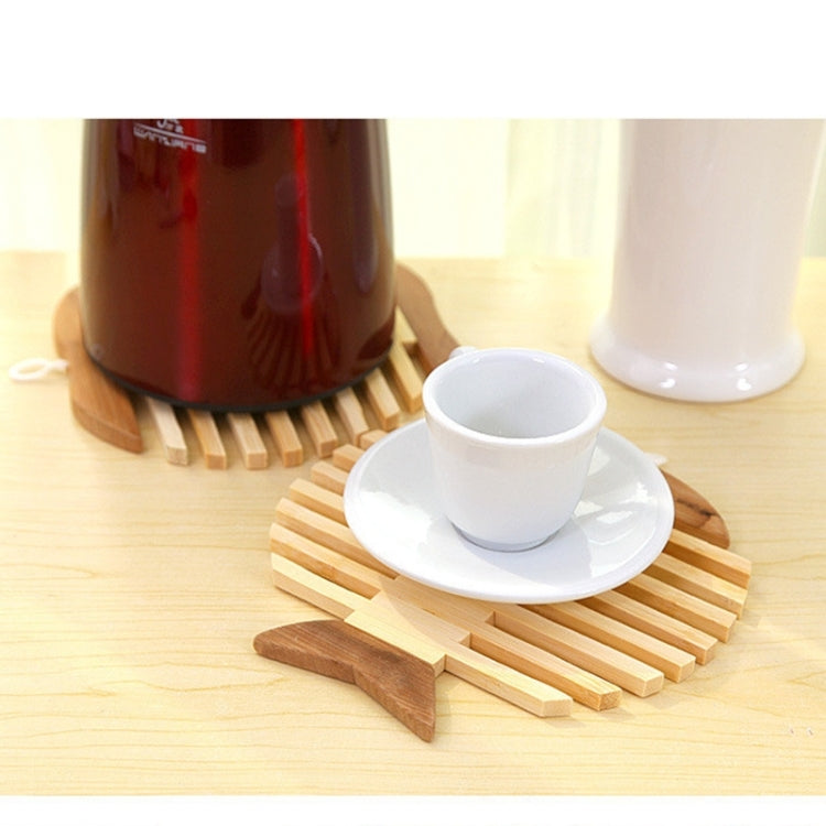 2 Pack Kitchen Bamboo Fish -Type Insulation Pads (Shape: Fish Type)