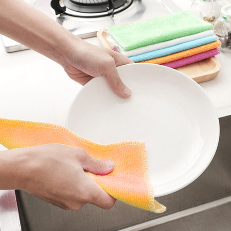 20 PCS Bamboo Fiber Anti-Grease Dish Washing Cloth Towels