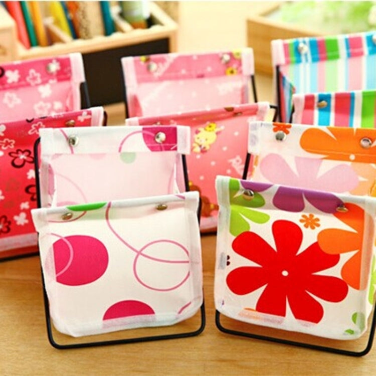 5 Pack Oxford Cloth Folding Metal Frame Storage Box Random Color Delivery (Size: 10 * 12 * 14cm)