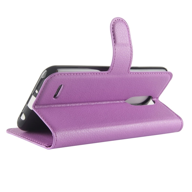 For LG Aristo 2 Litchi Texture Horizontal Flip Leather Case with Wallet & Holder & Card Slots