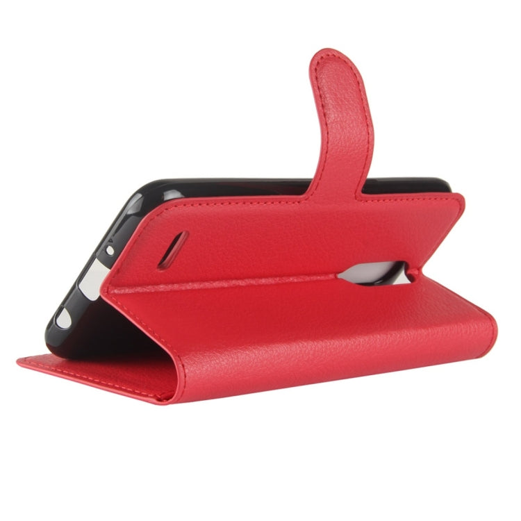 For LG Aristo 2 Litchi Texture Horizontal Flip Leather Case with Wallet & Holder & Card Slots