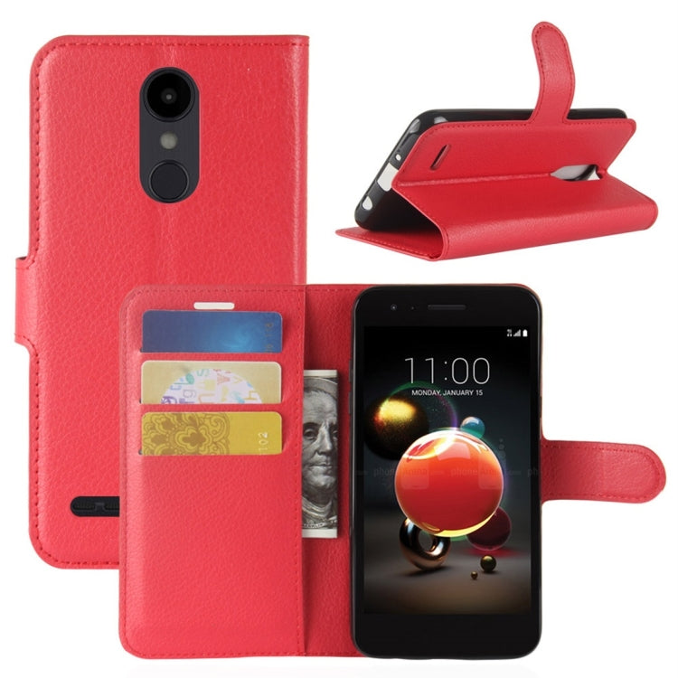 For LG Aristo 2 Litchi Texture Horizontal Flip Leather Case with Wallet & Holder & Card Slots