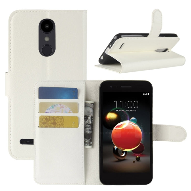 For LG Aristo 2 Litchi Texture Horizontal Flip Leather Case with Wallet & Holder & Card Slots