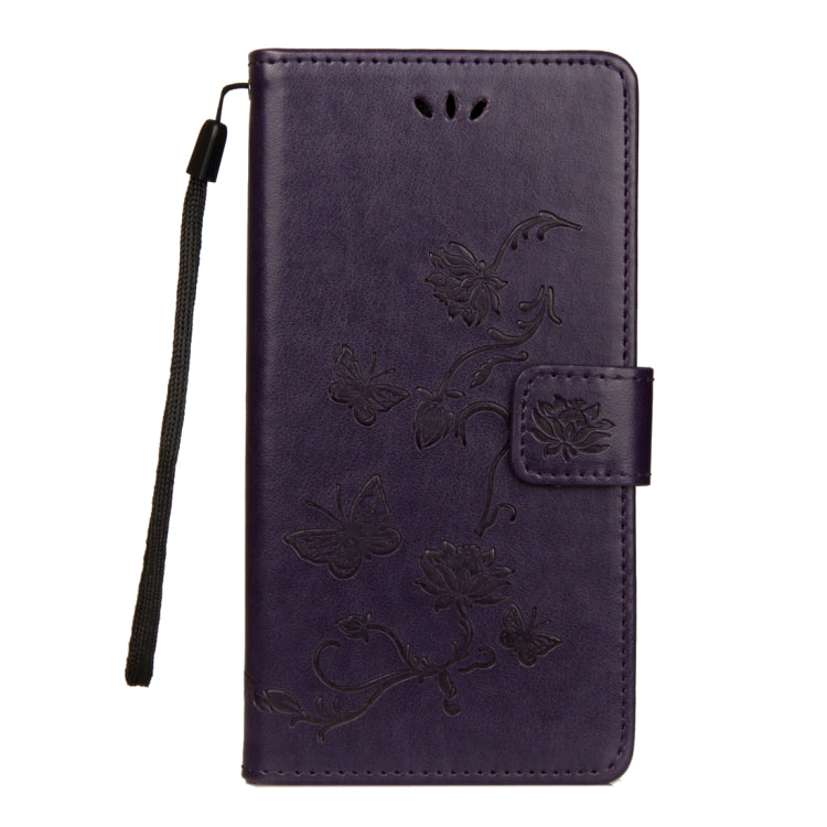 For LG K10 (2018) Lotus Butterfly Pattern Horizontal Flip Leather Case with Holder & Card Slots & Wallet & Lanyard