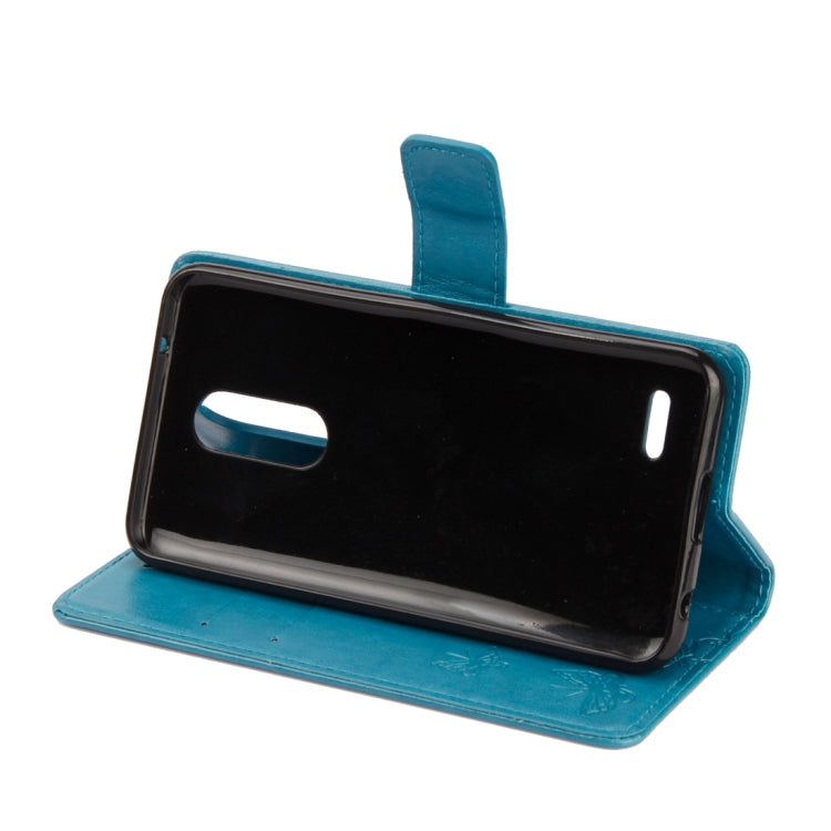 For LG K10 (2018) Lotus Butterfly Pattern Horizontal Flip Leather Case with Holder & Card Slots & Wallet & Lanyard