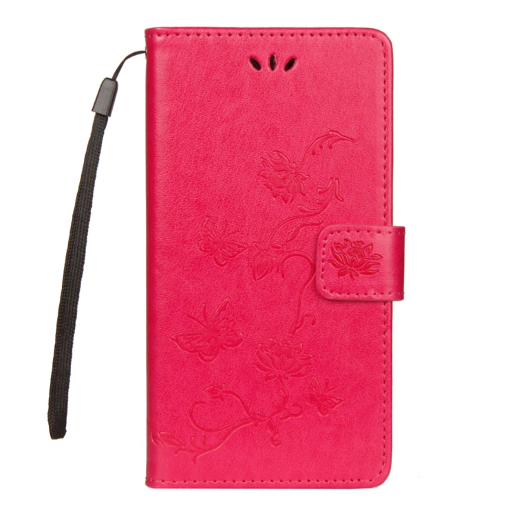 For LG K10 (2018) Lotus Butterfly Pattern Horizontal Flip Leather Case with Holder & Card Slots & Wallet & Lanyard