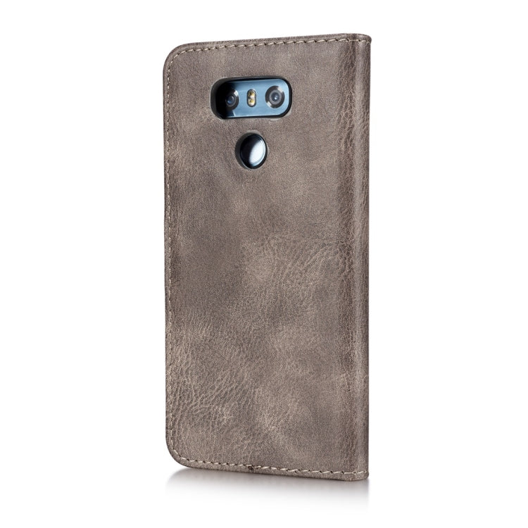 DG.MING for LG G6 Crazy Horse Texture Horizontal Flip Detachable Magnetic Protective Case with Holder & Card Slots & Wallet