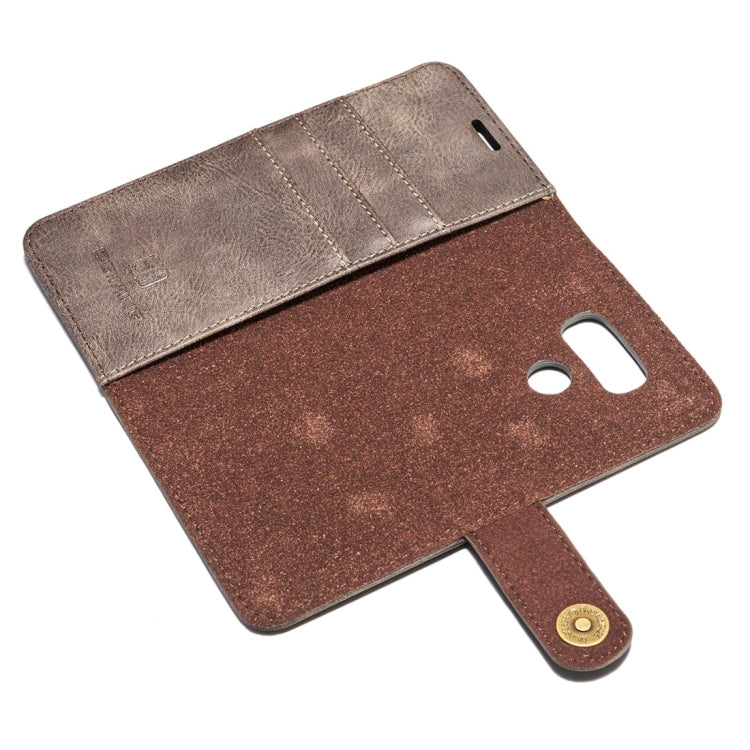 DG.MING for LG G6 Crazy Horse Texture Horizontal Flip Detachable Magnetic Protective Case with Holder & Card Slots & Wallet