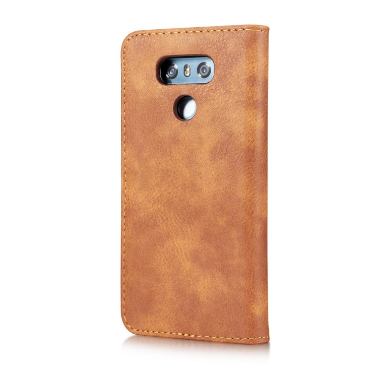 DG.MING for LG G6 Crazy Horse Texture Horizontal Flip Detachable Magnetic Protective Case with Holder & Card Slots & Wallet