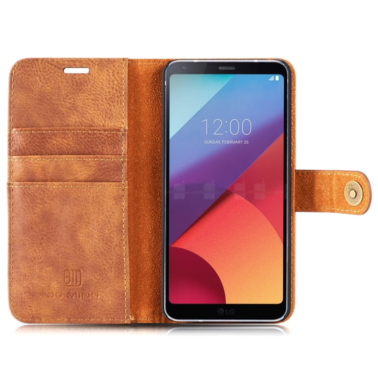 DG.MING for LG G6 Crazy Horse Texture Horizontal Flip Detachable Magnetic Protective Case with Holder & Card Slots & Wallet