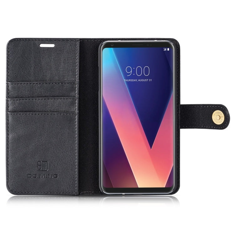 DG.MING for LG V30 Crazy Horse Texture Horizontal Flip Detachable Magnetic Protective Case with Holder & Card Slots & Wallet