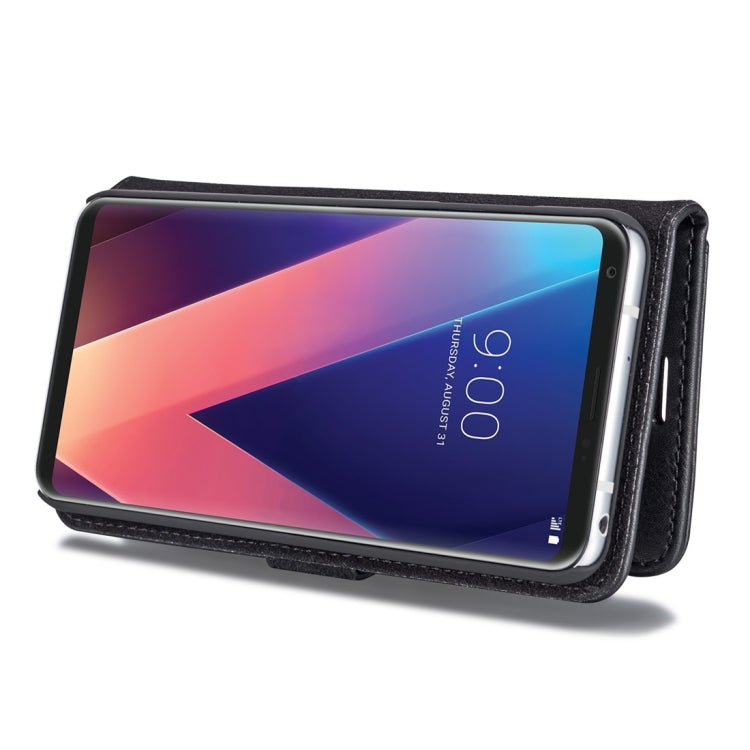 DG.MING for LG V30 Crazy Horse Texture Horizontal Flip Detachable Magnetic Protective Case with Holder & Card Slots & Wallet