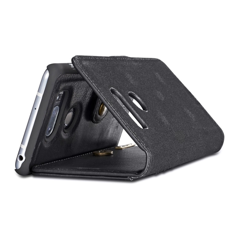 DG.MING for LG V30 Crazy Horse Texture Horizontal Flip Detachable Magnetic Protective Case with Holder & Card Slots & Wallet