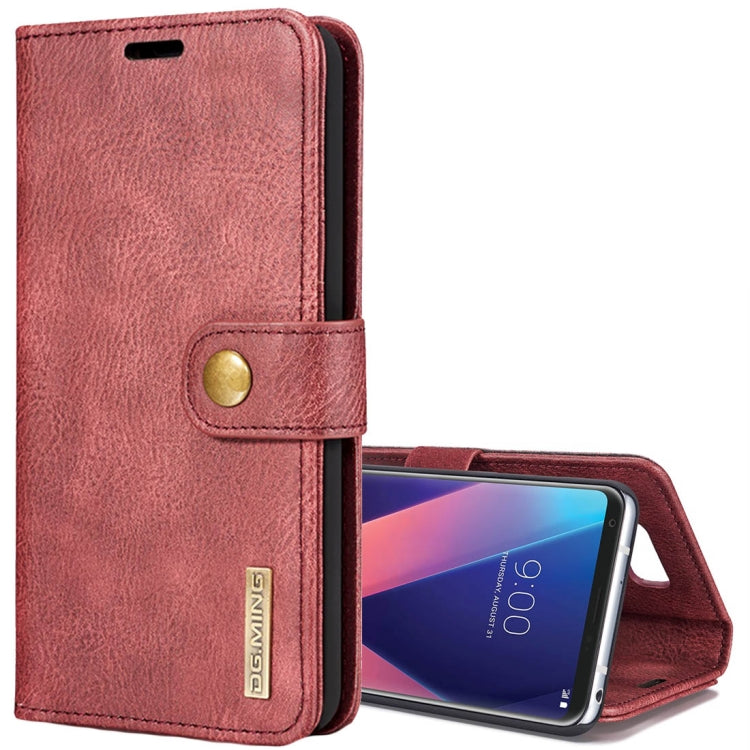 DG.MING for LG V30 Crazy Horse Texture Horizontal Flip Detachable Magnetic Protective Case with Holder & Card Slots & Wallet