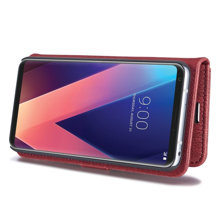 DG.MING for LG V30 Crazy Horse Texture Horizontal Flip Detachable Magnetic Protective Case with Holder & Card Slots & Wallet
