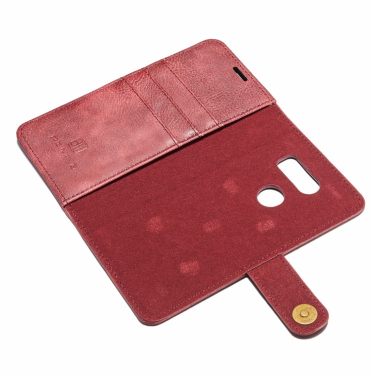 DG.MING for LG V30 Crazy Horse Texture Horizontal Flip Detachable Magnetic Protective Case with Holder & Card Slots & Wallet