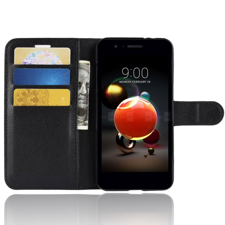 For LG K8 (2018) Litchi Texture Horizontal Flip Leather Case with Wallet & Holder & Card Slots