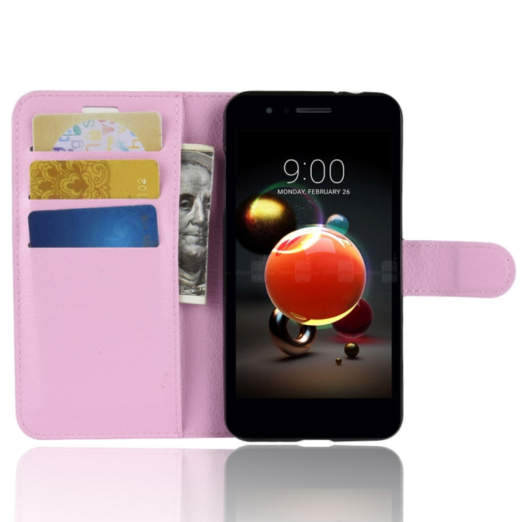 For LG K8 (2018) Litchi Texture Horizontal Flip Leather Case with Wallet & Holder & Card Slots