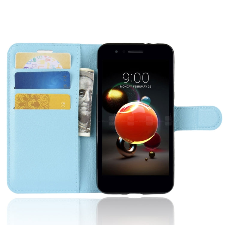 For LG K8 (2018) Litchi Texture Horizontal Flip Leather Case with Wallet & Holder & Card Slots