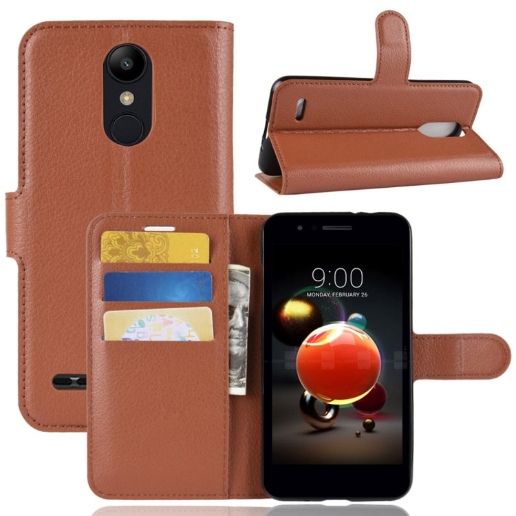 For LG K8 (2018) Litchi Texture Horizontal Flip Leather Case with Wallet & Holder & Card Slots