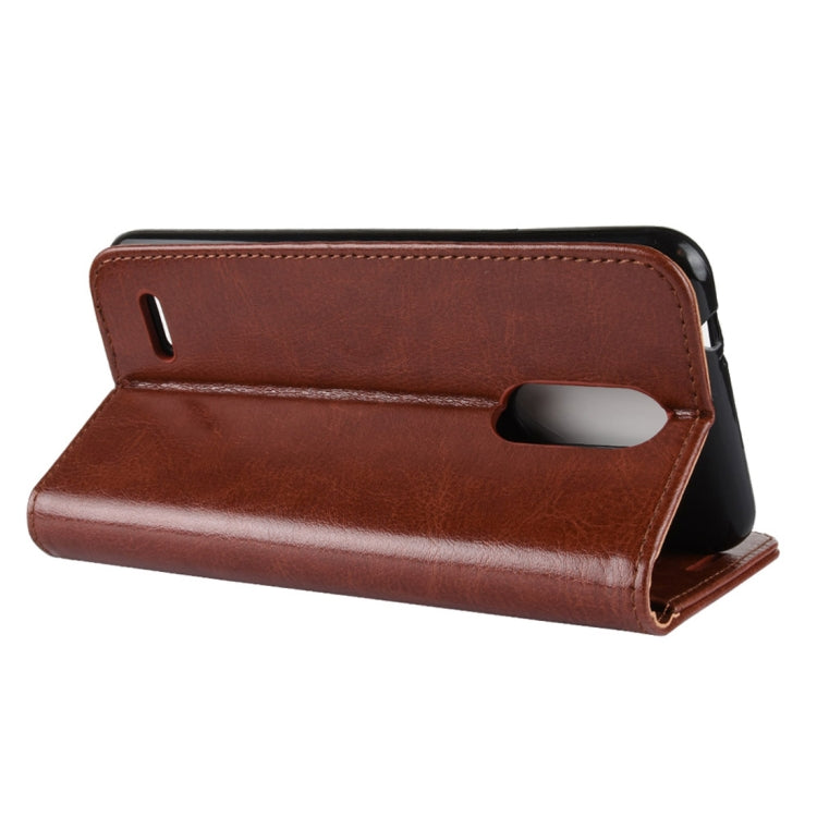 For LG K8 (2018) PU + TPU Crazy Horse Texture Horizontal Flip Leather Case with Wallet & Holder & Card Slots