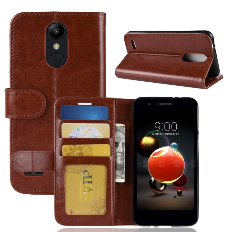 For LG K8 (2018) PU + TPU Crazy Horse Texture Horizontal Flip Leather Case with Wallet & Holder & Card Slots