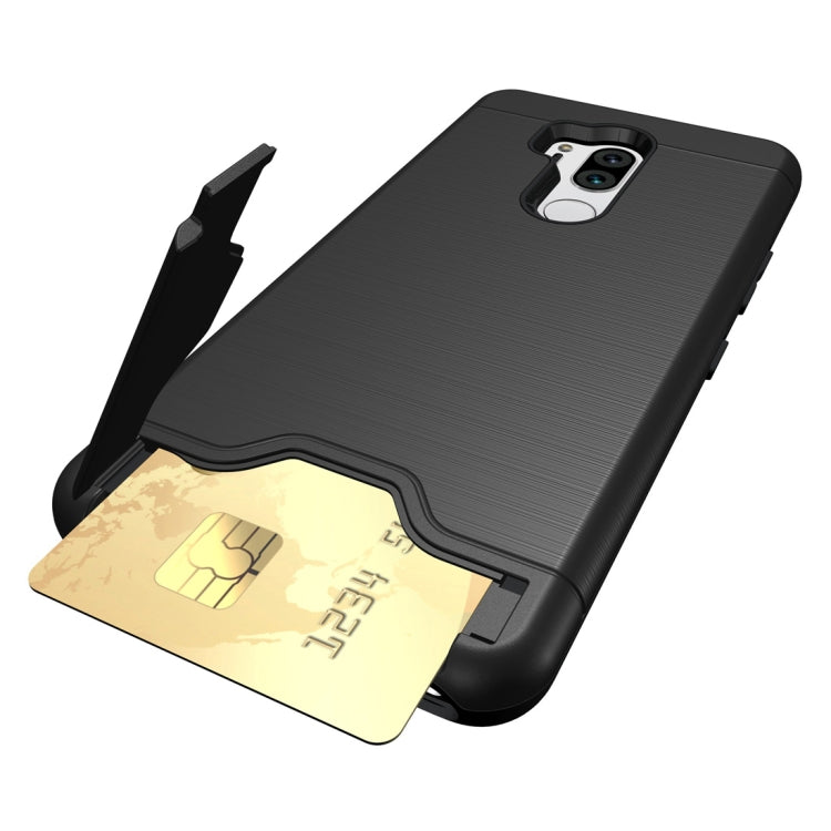 Brushed Texture Case for LG G7 ThinQ , with Holder & Card Slot