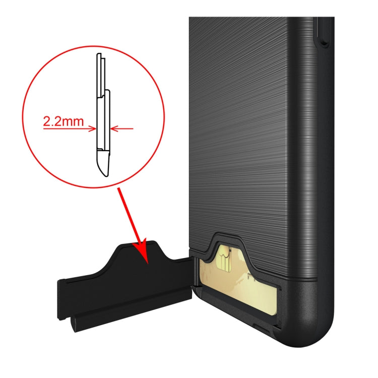 Brushed Texture Case for LG G7 ThinQ , with Holder & Card Slot