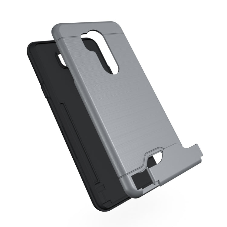 Brushed Texture Case for LG G7 ThinQ , with Holder & Card Slot