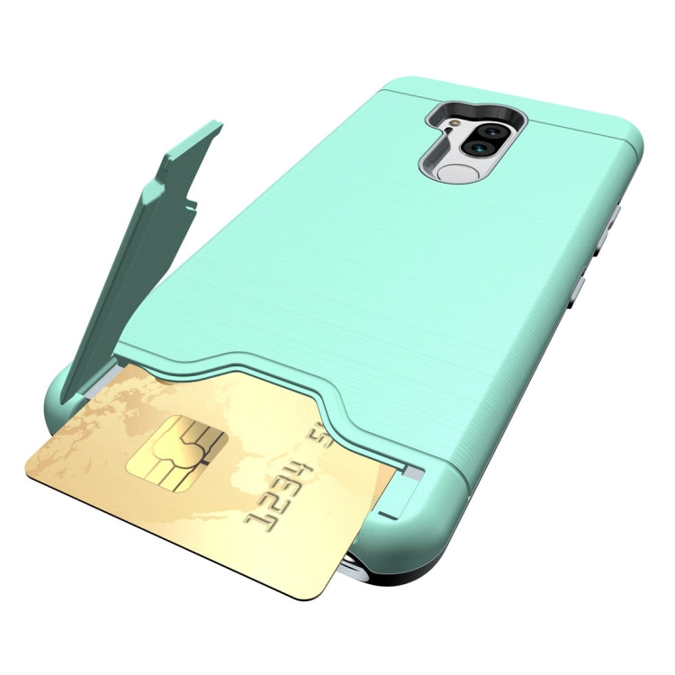 Brushed Texture Case for LG G7 ThinQ , with Holder & Card Slot