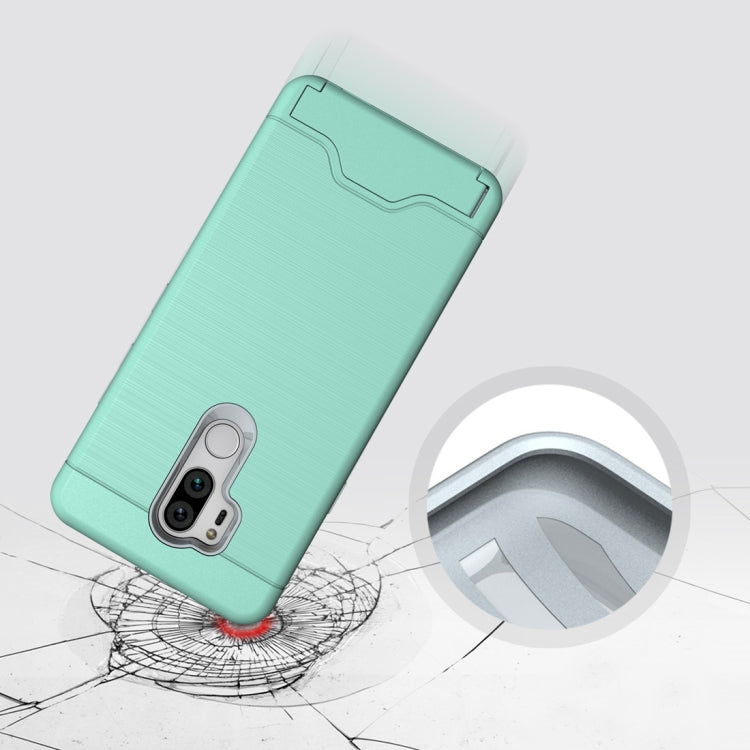 Brushed Texture Case for LG G7 ThinQ , with Holder & Card Slot