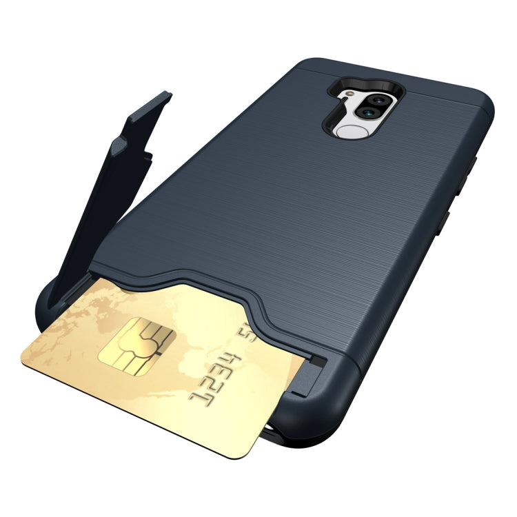 Brushed Texture Case for LG G7 ThinQ , with Holder & Card Slot